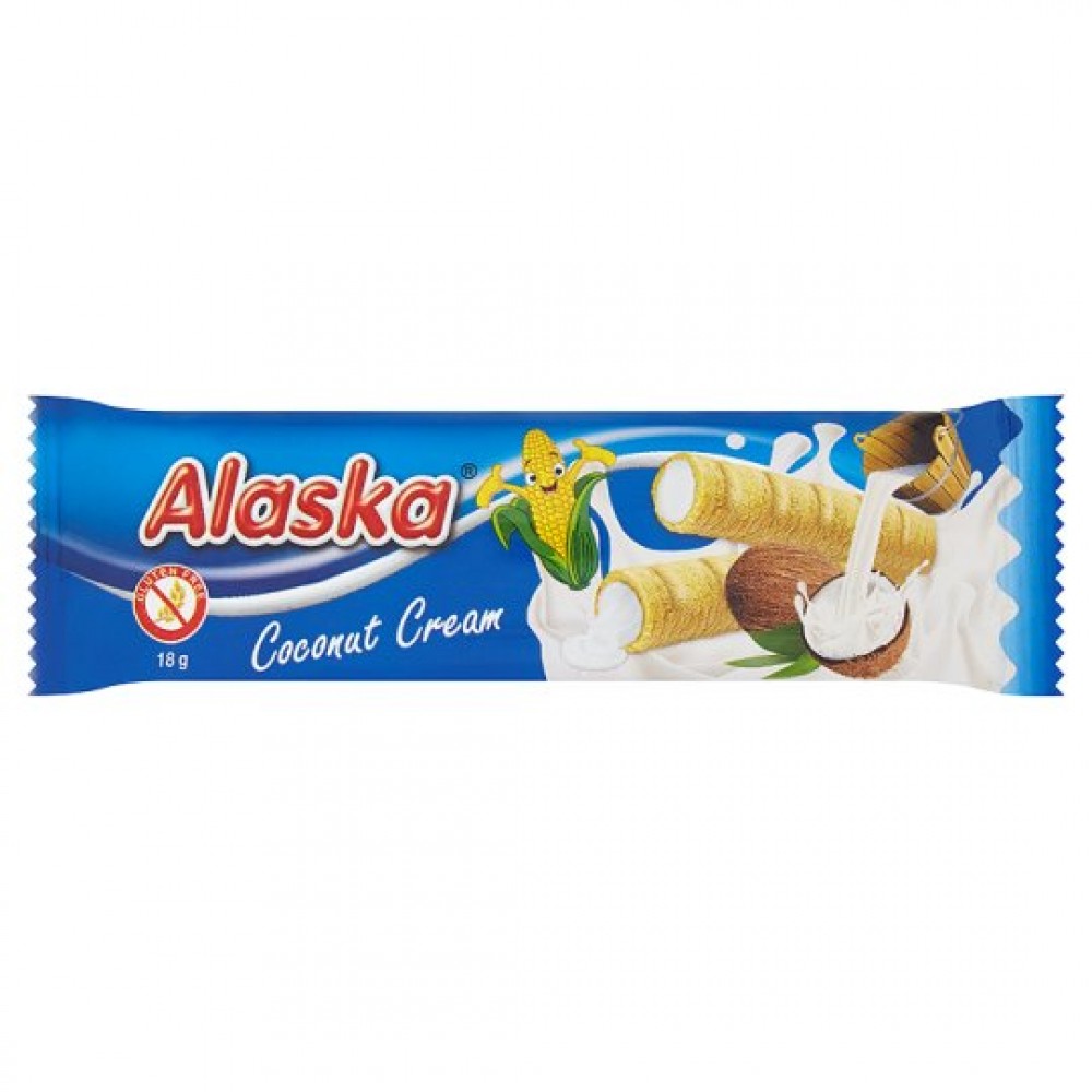 Кукурудзяні батончики "Alaska Coconut Cream" 18г Кукурудзяні батончики "Alaska Coconut Cream" 18г
