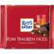 Молочний шоколад «Ritter Sport Rum Trauben Nuss» 100 Г