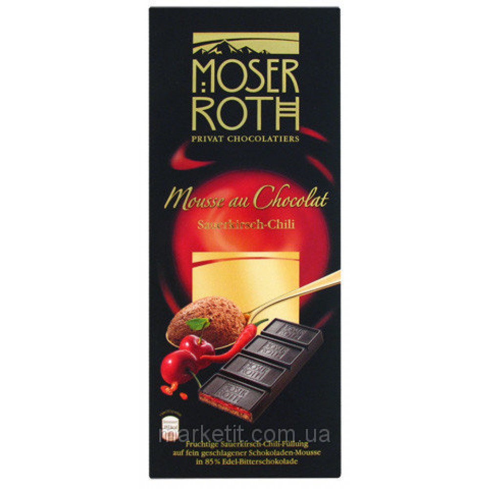 Чорний шоколад "Moser Roth Mousse au Chocolat" 150г Чорний шоколад "Moser Roth Mousse au Chocolat" 150г