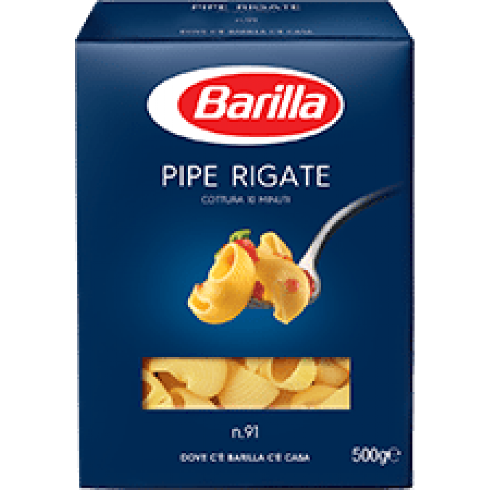 Макарони "Barilla Pipe Rigati №91", 500 г