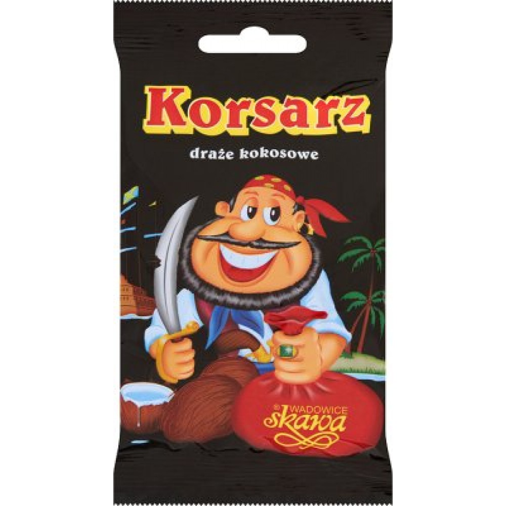 Драже з кокосовою начинкою "KORSARZ" 70 г Драже з кокосовою начинкою "KORSARZ" 70 г
