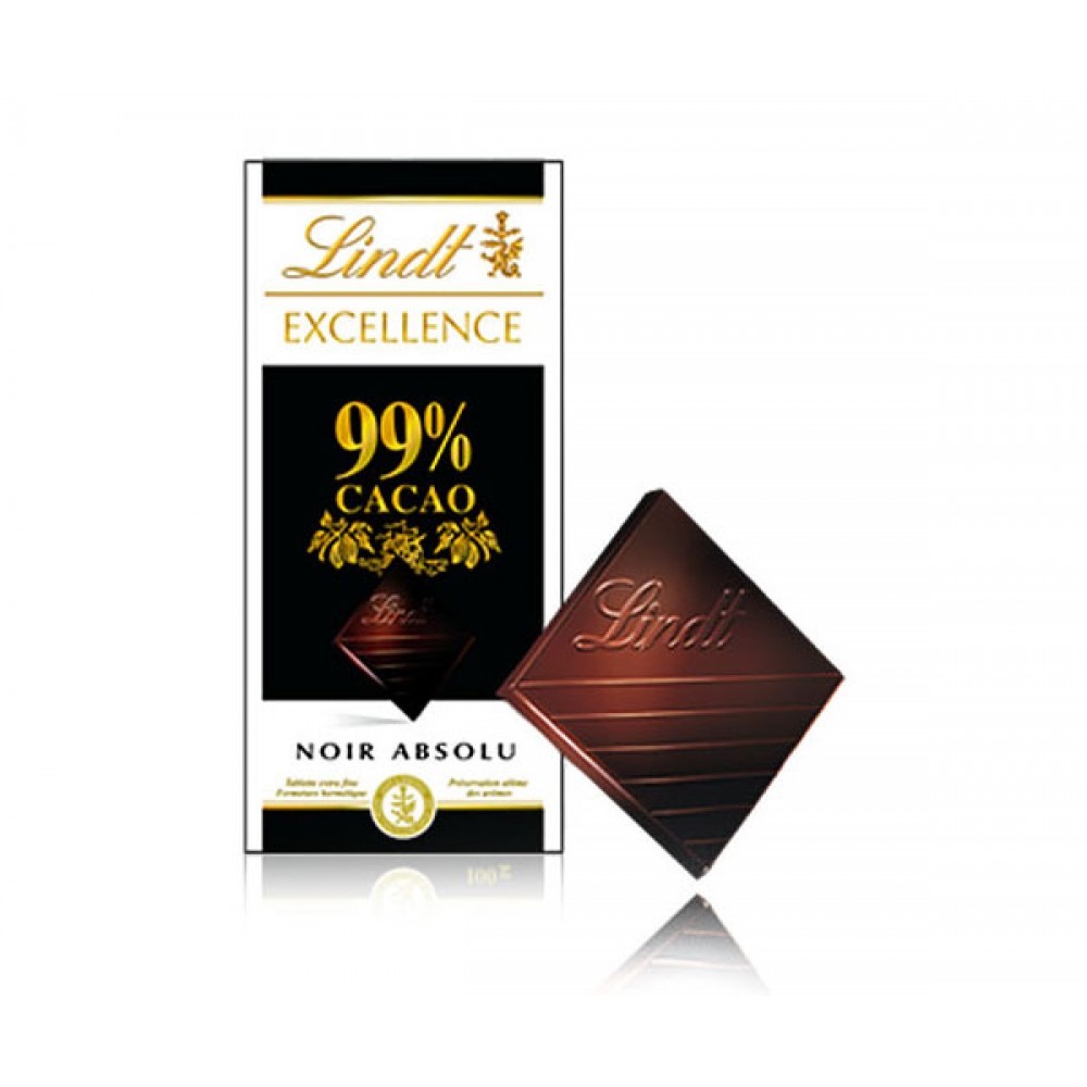 Чорний шоколад "Lindt Excellence 99%cacao" 50 г