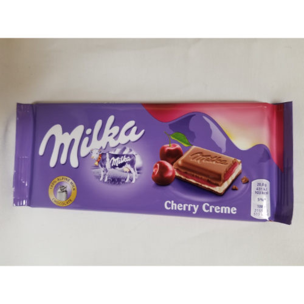Шоколад молочний "Milka Cherry Creme", 300 г