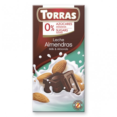Молочний шоколад"Torras chocolate con leche y almendras", 75 г