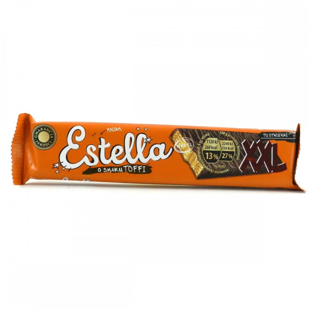 Вафлі "Estella XXL тоффі", 50г Вафлі "Estella XXL тоффі", 50г